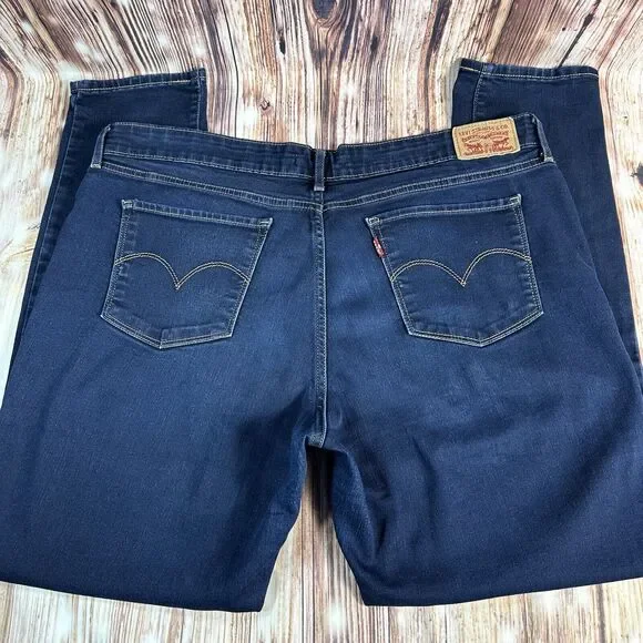 Levi's 711 SKINNY Womens Size 33 Blue Mid Rise Jeans Denim Pants 38x29 - Picture 5 of 13